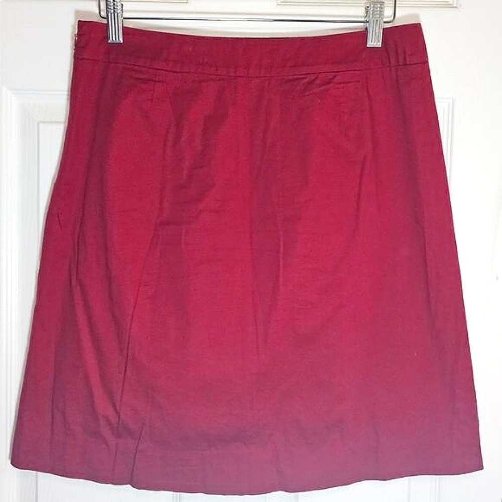 Maeve Anthropologie Women's Skirt A-Line Size 6 Office Mini Business Maroon